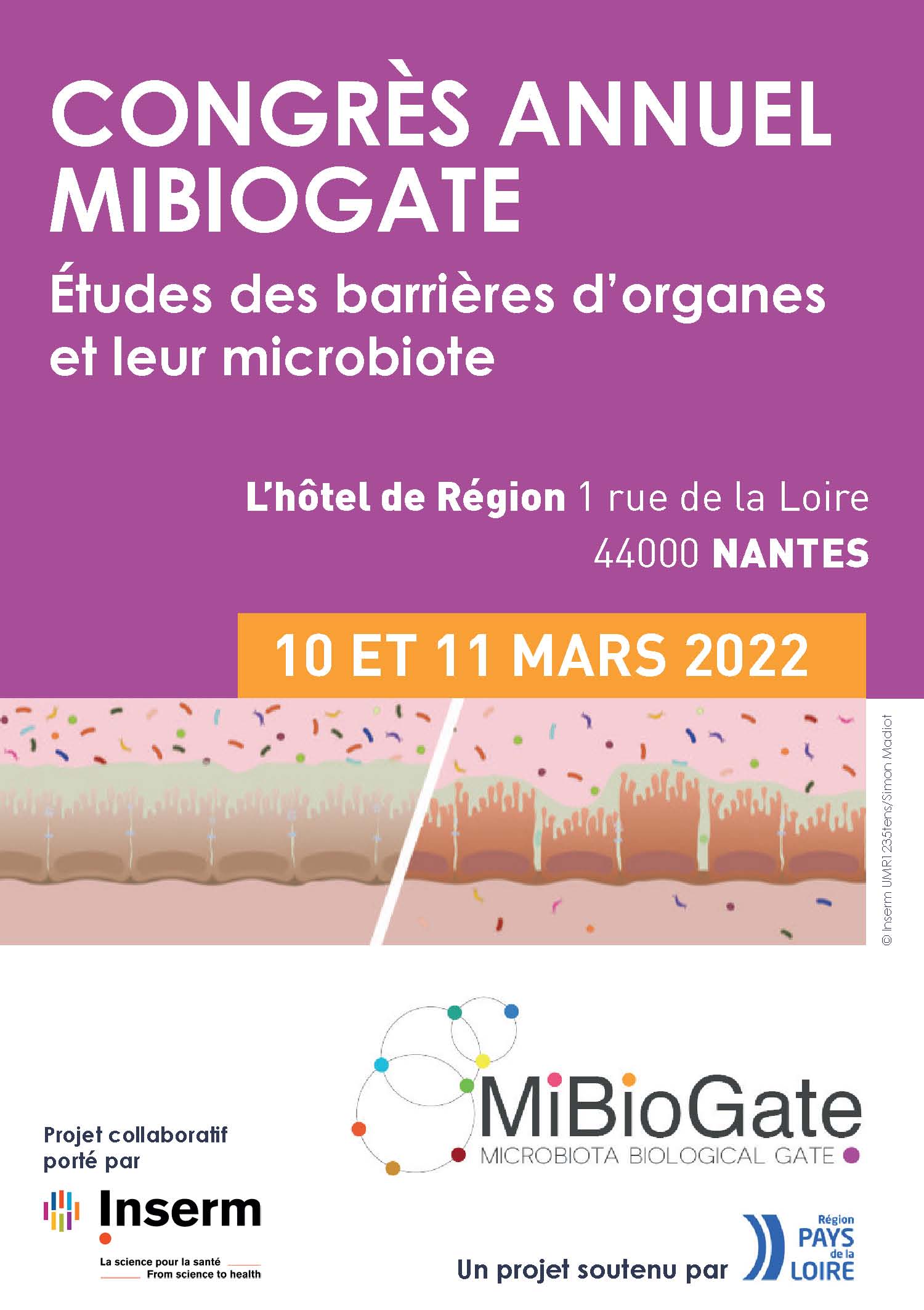 Congrès MiBioGate 2022 - 10 et 11 mars 2022 - Nantes